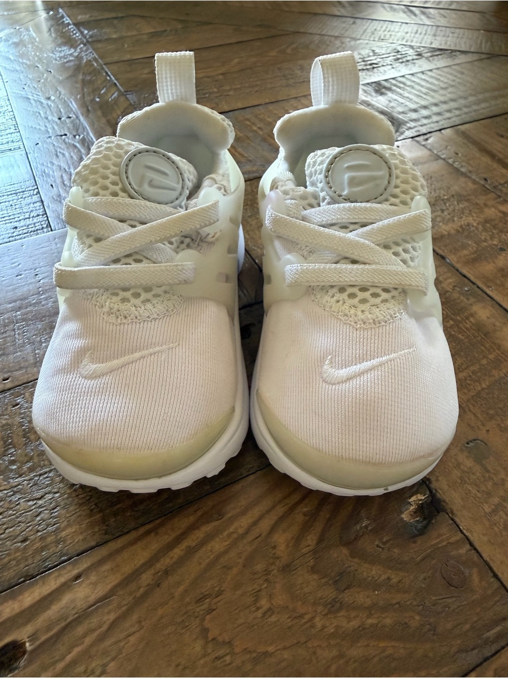 Nike Little Presto TD Triple White Toddler Sneakers Size 6C 844767-100 - Picture 3 of 8